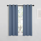NICETOWN Thermal Insulated Curtains Blackout Draperies, Stone Blue, 29 by 40 by NICETOWN