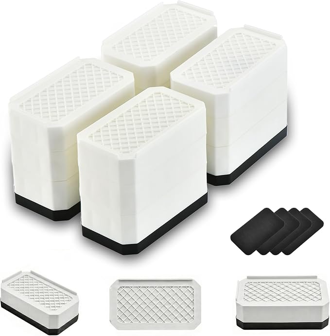 EclatBain Rectangle Bed Risers Furniture Risers Heavy-Duty Rectangular by Unknown