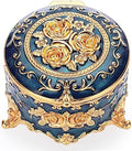 Hipiwe Antique Metal Jewelry Box Ring Earring Treasure Chest Case, Small by Hipiwe