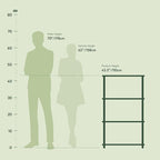 Furinno Turn-N-Tube Book Shelf, 4-Tier Bookshelf, Bookcase - Image 3