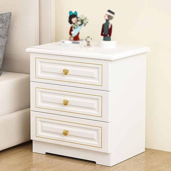 Side Tables Bedroom Light Luxury Solid Wood Bedside Table, Simple Home Storage - Image 5