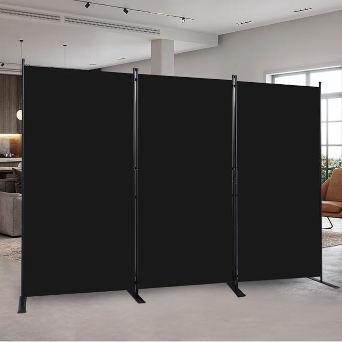 Room Divider 6FT Portable Room Dividers and Folding Privacy Screens, 3 Panel by HOMSCREENER