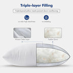 MIULEE 12x20 Pillow Inserts, Double-Layer Down-Proof Cotton Cover, Decorative - Image 6
