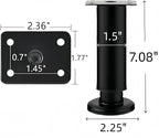 4PCS Adjustable 7.08-12.2 Inch Metal Furniture Legs Black Furniture Replacement - Image 2