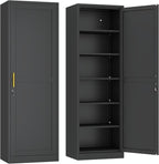 Ckzbx Metal Locker Tall Narrow Storage Cabinet, Gym Home Office, Entryway and by Ckzbx