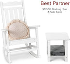 Stoog Set of 2 Outdoor Rocking Chairs, HIPS Plastic Porch Rocker - Image 7