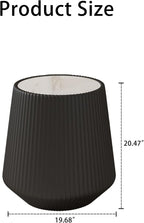 19.68" Round Marble End Table, Modern Cup Shaped Side Table - Image 2