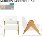 2 Pcs Home Accent Chair Mid Century Modern Accent Chair - Image 2