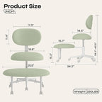 Pinmoco Ergonomic Cross Legged Office Chair - Image 2
