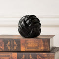 Ceramic Knot Decor, Small Chain Link Decor, Coffee Table Decor, Book Shelf Decor, Entry Table Decor, Aesthetic Minimalist Decorative Objects for Modern Home Living Room, Desk Decor for Office (Black) by Lynagert