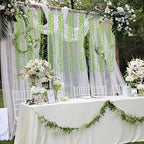 Artificial Hanging Vine, 10 Pcs Weeping Willow Plastic Plants Greenery Leaves Faux Ivy Garland Fake Plant UV Resistant for Indoor Outdoor Garden Door Wall Baskets Wedding Party Table Decoration Green - Image 6