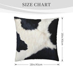 Black and White Western Cow Print Pillow Covers 18x18 Set of 2, Cowhide Accent - Image 3