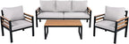 VilroCaz 4-Piece Outdoor Patio Furniture Sectional Sofa Set - Image 7