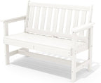 SERWALL Outdoor Bench, HDPE Outdoor Benches Weatherproof, 2-Person Garden Bench by SERWALL