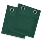 Blackout Curtains 66 x 54 Inch Long Dark Green Curtains Set of 2 Panels Room - Image 9