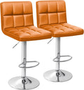Homall Bar Stools Modern PU Leather Adjustable Swivel Barstools, Armless by Homall
