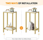 HOOBRO Tall Side Table, Industrial End Telephone Table - Image 8
