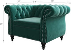 Mid-Century Sofa Chair, Velvet Accent Chair - Image 2