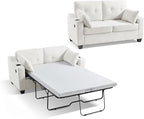 Full Size Pull Out Sleeper Sofa Bed, 2-in-1 Convertible Chenille Pull Out Couch by CHICHOUSE