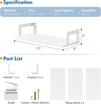 Harwaya White Wall Bookshelf for Kids Room, Small Floating Book Shelf for Teen - Image 3