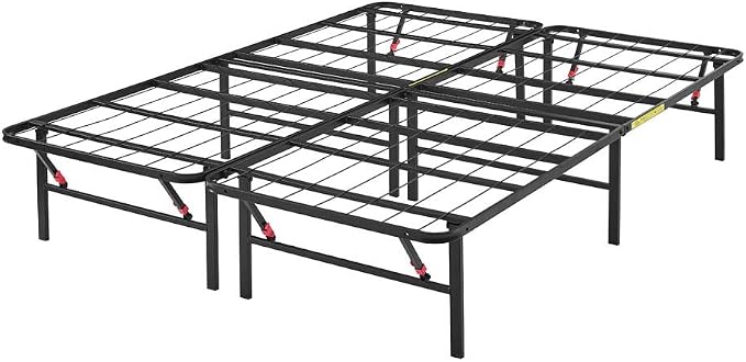 Amazon Basics Bed Frame with Ample Underbed Storage, Foldable Metal Platform by AmazonBasics