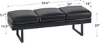 Furmax Waiting Room Chairs Faux Leather Office Guest Chair, 59.6 Inches - Image 3