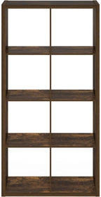 Furinno Cubicle Book Shelf, 8-Cube Bookshelf, Extra Thick Frame Horizontally & - Image 11