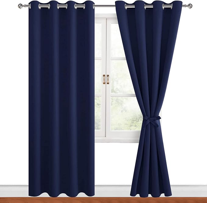 Blackout Curtains for Bedroom, 52 x 96 Inch, 2 Panels | Thermal Insulated & by Hiasan