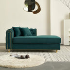 66.9" W Velvet Chaise Lounger - Image 3
