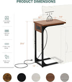 C-Shaped Side Table for Couch - Image 2