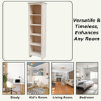 International Concepts Narrow Shaker Bookcase, 60-Inch High, Small Space - Image 5