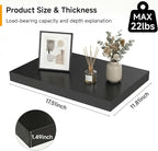 17.5in Floating Shelves for Wall, Wall Mounted Shelves for Decor Storage Set of - Image 3