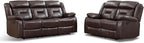 EBELLO Manual Recliner Sofa Set, Faux Leather Reclining Living Room Furniture - Image 7