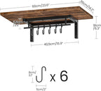 CHOEZON Wall-Mounted Pot Racks, Floating Shelves, Wall Shelves, Vintage Pot - Image 5