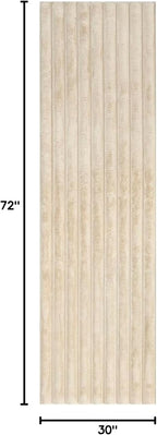 nuLOOM Kai Beige Striped Washable Runner Rug - Image 2