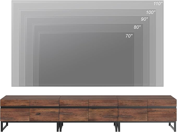 WAMPAT Modern TV Stand for 32-110 Inch TVs, Wood Entertainment Center - Image 5