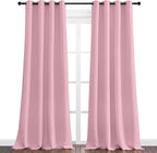 NICETOWN Crystal Pink Blackout Curtains 120" Long - Image 2