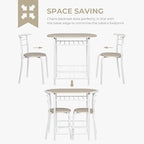 VINGLI 3 Piece Dining Set, Small Kitchen Table Set - Image 6