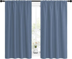 NICETOWN Kitchen Curtains, Short Blackout Curtains & Drapes, Small Window Rod - Image 2