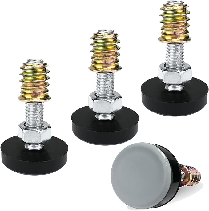 WAFJAMF M8 Thread Leveling Feet PTFE Bottom, Adjustable Furniture Feet Threaded by WAFJAMF