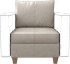 EASE MOOSE Middle Module Seat for Modular Sofa, Faux Leather Armless Chair - Image 3
