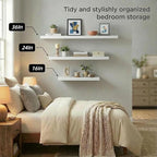SAUMONIERES Floating Shelves Wall Shelf Solid Wood - Image 6