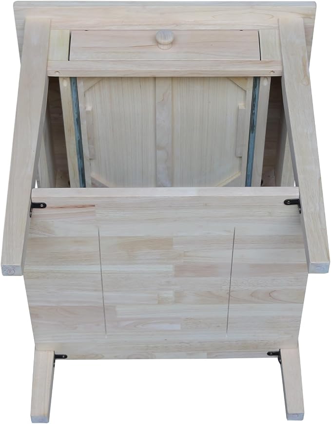 Solid Wood Spencer End Table, Unfinished - Image 8