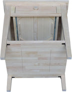 Solid Wood Spencer End Table, Unfinished - Image 8