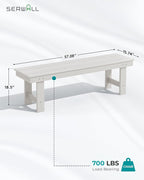 SERWALL Outdoor Dining Set for 6, HDPE Dining Furniture Set - Image 4