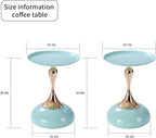 2-Pack Light Green Sleek Hourglass Side Table - Image 2