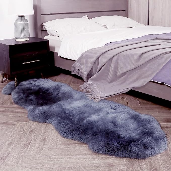 IRIWOOL Premium Genuine Fur Sheepskin Rug Real Australia Sheepskin Natural - Image 2