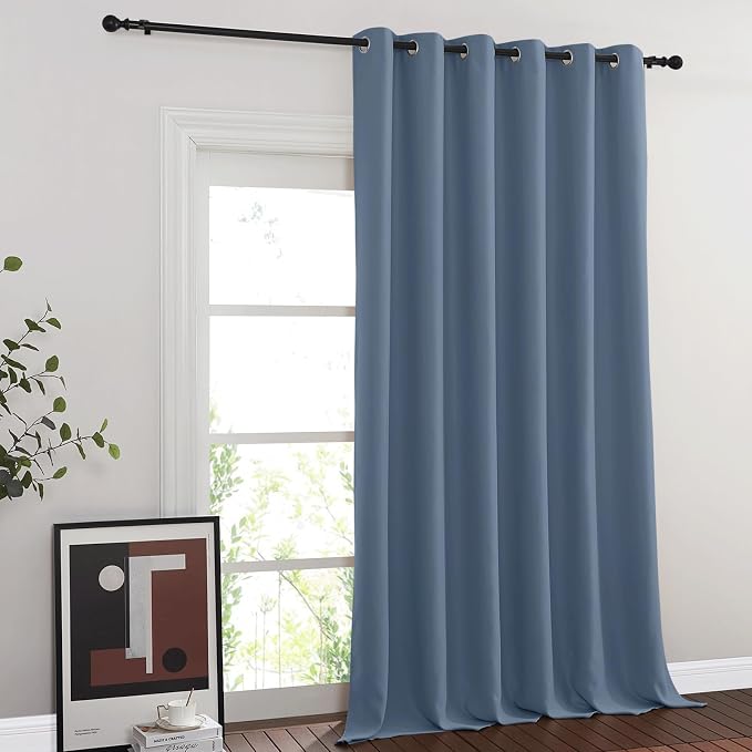 NICETOWN Room Divider Curtain 132 Inches Long, Wide Blackout Sliding Door by NICETOWN