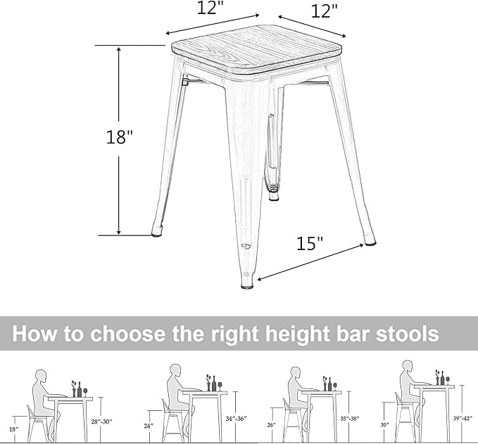 HAOBO Home Modern Industrial Metal Stool Classroom Stools - Image 3