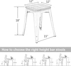 HAOBO Home Modern Industrial Metal Stool Classroom Stools - Image 3